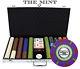 750 Piece The Mint 13.5 Gram Clay Poker Chip Set with Aluminum Case (Custom) New