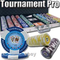 750 Tournament Pro 11.5g Clay Poker Chips Set with Aluminum Case Pick Chips