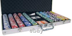 750 Tournament Pro 11.5g Clay Poker Chips Set with Aluminum Case Pick Chips