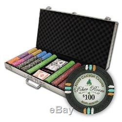 750 ct Bluff Canyon 13.5 Gram Casino Grade Poker Chip Set Aluminum Case
