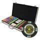 750 ct Gold Rush 13.5 Gram Casino Grade Poker Chip Set Aluminum Case