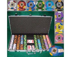 750 ct Kings Casino 14g Poker Chips Set with Case, 2 Decks, 5 Dice, Dealer Button