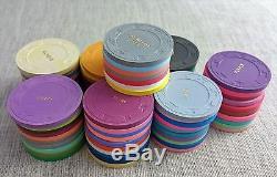 (77) Paulson GPI Manufacturer Color Sample Chip Set Casino Poker Chips Clay