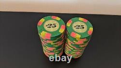800 Paulson Classics Poker Chips Top Hat and Cane $1 $5 $25 & $100