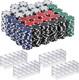 800Pcs Poker Chips & 12 Pcs Acrylic Trays Set
