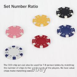 800Pcs Poker Chips & 12 Pcs Acrylic Trays Set