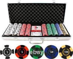9.5g 500pc Roman Times True Clay Poker Chip Set