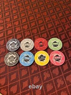 9 Gram Turbo Ceramic Poker Chip Set. 1,100 Chips, No Racks or Case