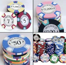 9g Clay Milano Poker Chips 1000pc/With Case