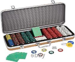 ACES-500 Piece 14 Gram Clay Composite Poker Chip Set with Case. Premium Playing