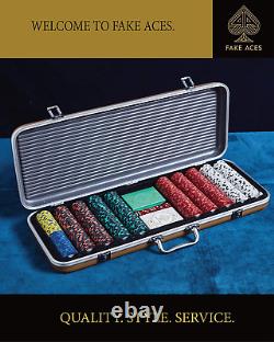 ACES-500 Piece 14 Gram Clay Composite Poker Chip Set with Case. Premium Playing