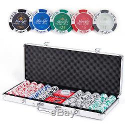ALPS Monte Carlo Casino 500pcs Poker Set with Aluminum Case / 13.5g Clay Chips