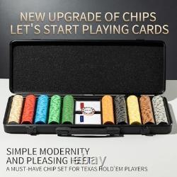 ARTGAME 14g Clay Poker Chips Set for Texas Hold'em, 500 PCS 500 Blank Chips
