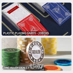ARTGAME 14g Clay Poker Chips Set for Texas Hold'em, 500 PCS 500 Blank Chips