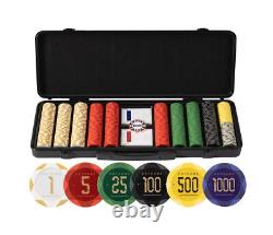 ARTGAME 14g Clay Poker Chips Set for Texas Hold'em, 500 PCS with Numbered