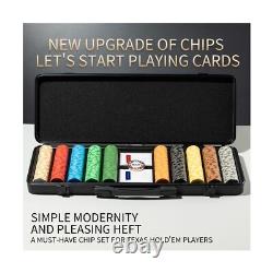 ARTGAME 14g Clay Poker Chips Set for Texas Hold'em, 500 PCS with Numbered