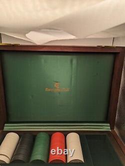 Abercrombie Fitch Vintage Poker Chip Set In Wood Box Case Incomplete