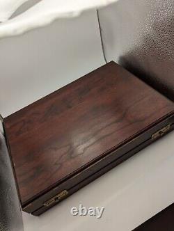 Abercrombie Fitch Vintage Poker Chip Set In Wood Box Case Incomplete