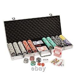 Ace Casino Poker Chip Set in Aluminum Carry Case Holo Inlay 500 ct