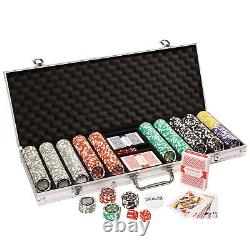 Ace Casino Poker Chip Set in Aluminum Carry Case Holo Inlay Heavyweight 14