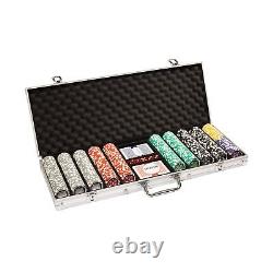 Ace Casino Poker Chip Set in Aluminum Carry Case Holo Inlay Heavyweight 14