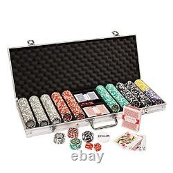 Ace Casino Poker Chip Set in Aluminum Carry Case Holo Inlay Heavyweight 14