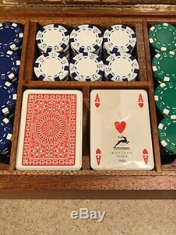 Agresti Luxury Italian Hand Crafted Poker Set in Handmade Briarwood Case