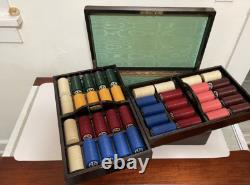 Amazing Antique Uspc Personal Poker Chip Set Casino Chips Ordered In 1928