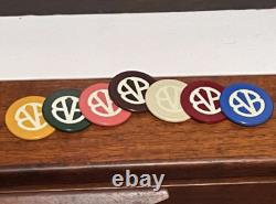 Amazing Antique Uspc Personal Poker Chip Set Casino Chips Ordered In 1928