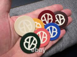 Amazing Antique Uspc Personal Poker Chip Set Casino Chips Ordered In 1928