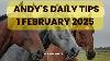 Andy S Daily Tips For Horse Racing Saturday 1st February