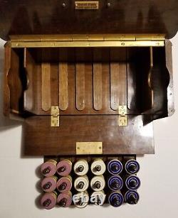 Antique 19th century German Royal Flush gaming set, Incomplete