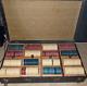 Antique E. S. Lowe Clay Poker Chips Set Case