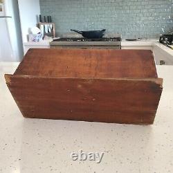 Antique Poker Chip & Card Set In Wooden Cary Case