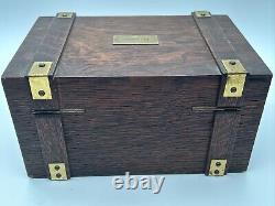 Antique Poker Chip Set Clay Composition Chips Wooden Caddy & Wood Box with Key
