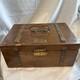 Antique Poker Chip Set Pressed Paper/ Plastic Chips Wooden Caddy & Wood Box