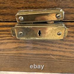 Antique Poker Chip Set Pressed Paper/ Plastic Chips Wooden Caddy & Wood Box