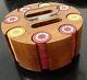 Antique Red and Yellow Dotted Wheel Poker Set in hardwood Carousel