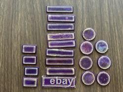 Antique Vintage Bone Gaming Poker Chip Set in Wood Box