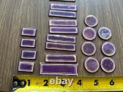 Antique Vintage Bone Gaming Poker Chip Set in Wood Box