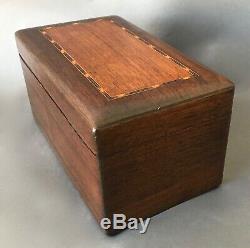 Antique Vintage Inlaid Wood Box Set Poker Rack Chips 200 Bakelite Catalin Casein