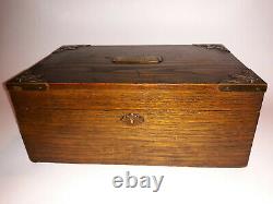 Antique Vintage Poker Chips Set in Wooden Box Clay Poker Chips in Box Heavy RARE