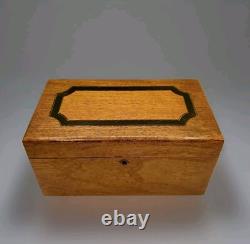 Antique Wood Box Case Card Poker Chip Set