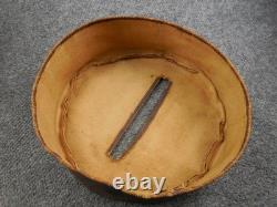 Antique Wood Turnstyle Holder with Leather Cover Clay Poker Chip Set 260+ Chips