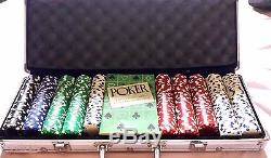 Antique Year 1950 Poker Chips Casino Set Vintage Case Chip with Poker Game Book