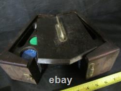 Antique bakelite poker chip BLAX #630 set with wood case box/rack & 192ish chips