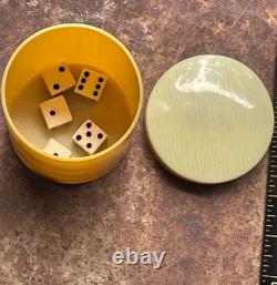 Antique c1900 Travelling Mini Poker Chip and Mini Dice Set Bicycle Playing Cards Antique c1900 Travelling Mini Poker Chip and Mini Dice Set Bicycle Playing Cards