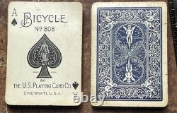 Antique c1900 Travelling Mini Poker Chip and Mini Dice Set Bicycle Playing Cards Antique c1900 Travelling Mini Poker Chip and Mini Dice Set Bicycle Playing Cards