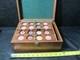Antique clay poker chip set with wood case & racks & 360ish chips