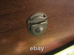 Antique clay poker chip set with wood case & racks & 360ish chips